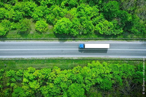 vista arriba camion